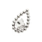 Titanium Internally Threaded Hollow Teardrop Shape Beads with Prong Set CZ Top