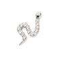Titanium Internally Threaded Pave Set 13 Clear CZ Snake Top