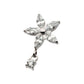 Titanium Internally Threaded 5 Marquise CZ Flower Shape Top with Dangle Prong Set Round CZ