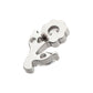 Titanium Internally Threaded Prong Set Round & Marquise CZ Gem Rose Flower Top
