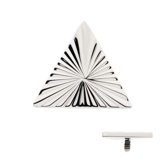 Titanium Internally Threaded Corrugated Triangle Top
