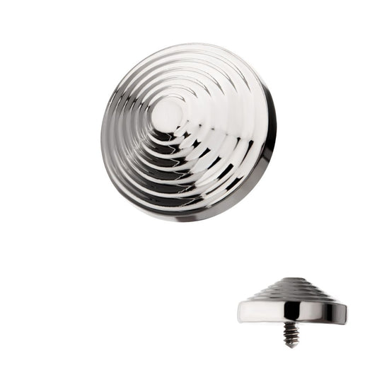 Titanium Internally Threaded Tiered Dome Disk Top