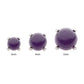 Titanium Internally Threaded Prong Set Natural Amethyst Stone Top