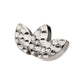 Titanium Internally Threaded Hammered Marquise 3-Cluster Top