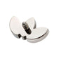 Titanium Internally Threaded Hammered Marquise 3-Cluster Top