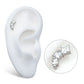 Titanium Internally Threaded Staggered Cluster Round & Princess Gem Top