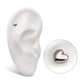 Titanium Internally Threaded Puffed Heart Top