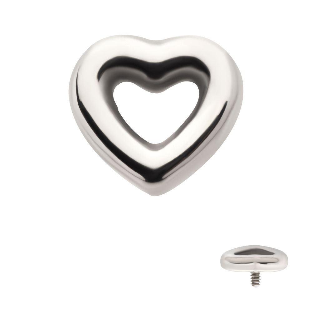 Titanium Internally Threaded Hollow Heart Top