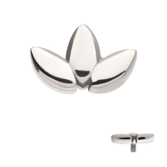 Titanium Internally Threaded Fan Shape Petals 3-Cluster Top