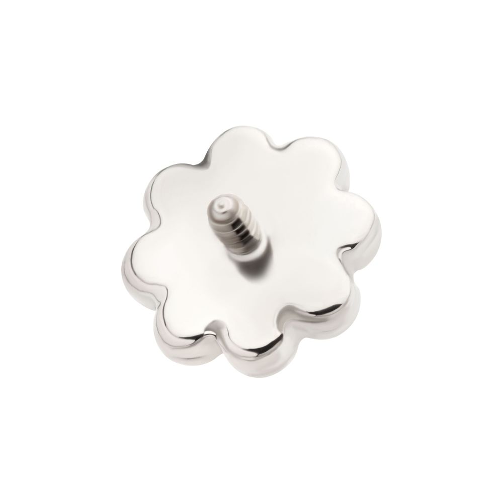 Titanium Internally Threaded 8 Petal Flower Shape Top