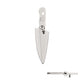 Titanium Internally Threaded Knife Top with Bottom Blade Dangle