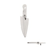 Titanium Internally Threaded Knife Top with Bottom Blade Dangle