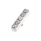 Titanium Internally Threaded Prong Set Crystal/CZ/Opal 5-Cluster Bar Top