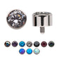 14g Titanium Internally Threaded with Bezel Set AAA CZ Top