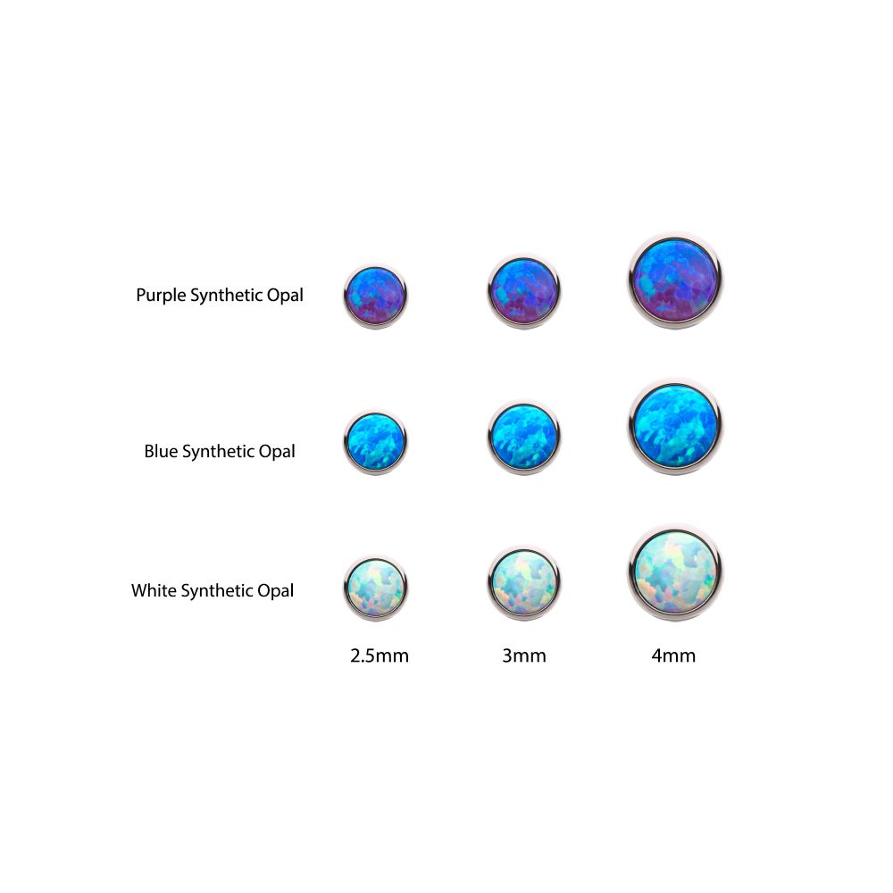 16g Titanium Internally Threaded with Bezel Set AAA CZ Top