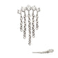 Titanium Internally Threaded 5-Cluster Round AAA CZ Top with 5 Dangle Chains