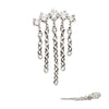 Titanium Internally Threaded 5-Cluster Round AAA CZ Top with 5 Dangle Chains