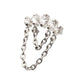 Titanium Internally Threaded 5-Cluster Round AAA CZ Top with 2 Tier Dangle Chain