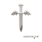 Titanium Internally Threaded Dagger with Bat Wing Top