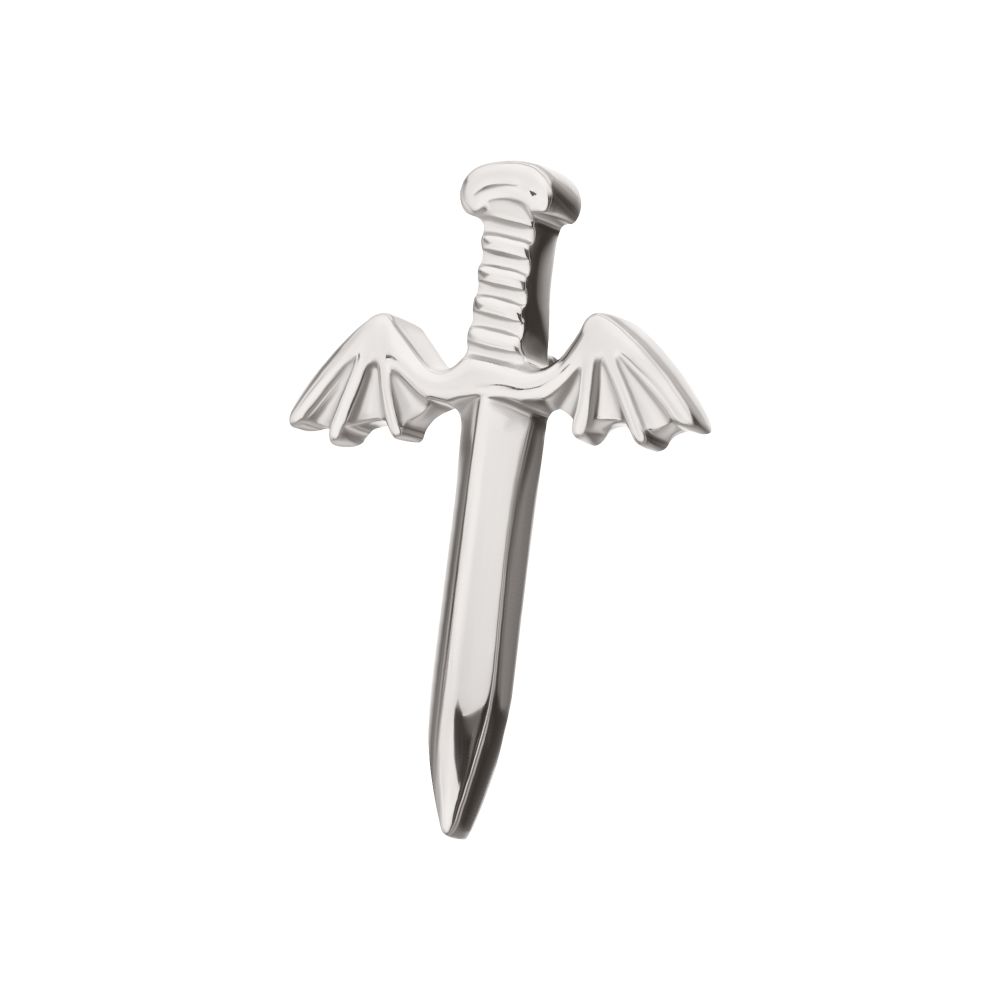 Titanium Internally Threaded Dagger with Bat Wing Top