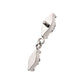 Titanium Internally Threaded Prong Set Marquise Double CZ Dangle Top