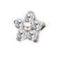Titanium Internally Threaded Prong Set Gem 5-Petal Flower Top