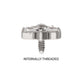 Titanium Internally Threaded Prong Set Gem 5-Petal Flower Top