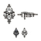 Titanium Internally Threaded with 4 Bezel Set AAA CZ/Swarovski Zirconia & Beads Cluster Top