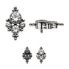 Titanium Internally Threaded with 4 Bezel Set AAA CZ/Swarovski Zirconia & Beads Cluster Top