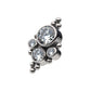 Titanium Internally Threaded with 4 Bezel Set AAA CZ/Swarovski Zirconia & Beads Cluster Top