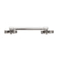 Titanium Internally Threaded Prong Set Butterfly CZ Gem End Nipple Barbell (One Side Fixed, One Side Internally Threaded) | Sold by piece