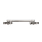 Titanium Internally Threaded Prong Set Butterfly CZ Gem End Nipple Barbell (One Side Fixed, One Side Internally Threaded) | Sold by piece