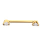 24Kt Gold PVD Titanium Internally Threaded Prong Set Heart CZ Gem End Nipple Barbell (One Side Fixed, One Side Internally Threaded) | Sold by piece