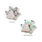 Titanium Internally Threaded with Opal/CZ 4-Cluster Paw Top