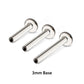 Titanium M0.8 Internally Threaded 3mm Labret Base