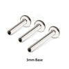 Titanium M0.8 Internally Threaded 3mm Labret Base
