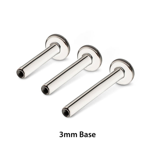 Titanium M0.8 Internally Threaded 3mm Labret Base