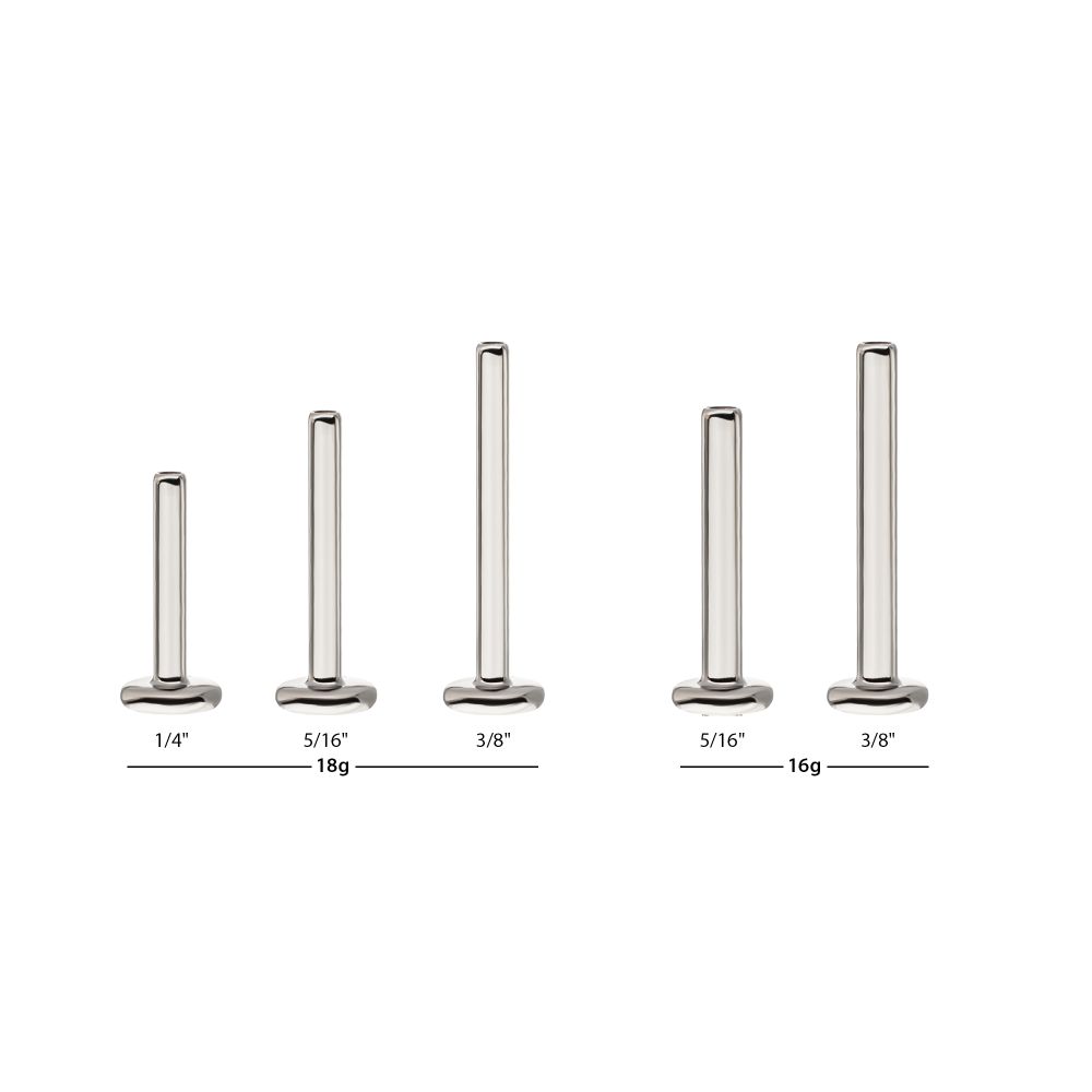 Titanium M0.8 Internally Threaded 3mm Labret Base