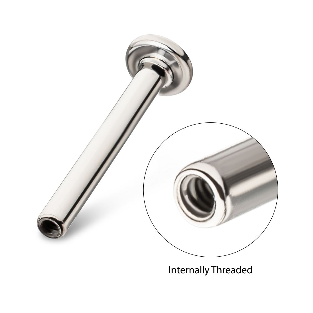 Titanium M0.8 Internally Threaded 3mm Labret Base
