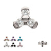 Titanium Internally Threaded Petite Trinity Top with 1.2mm Prong Set Gem