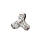 Titanium Internally Threaded Petite Trinity Top with 1.2mm Prong Set Gem