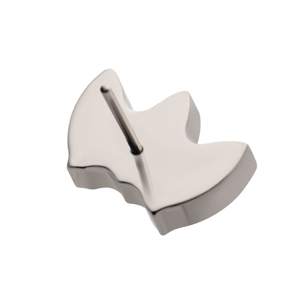 Titanium Threadless with Prong Set 3-Cluster Marquise Stones Fan Shape Top