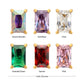 Titanium Threadless "Luxe Baguette" Prong Set Gem Top