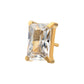 Titanium Threadless "Luxe Baguette" Prong Set Gem Top