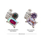 Titanium Threadless "Harmony Cluster" Prong Set Gem Top