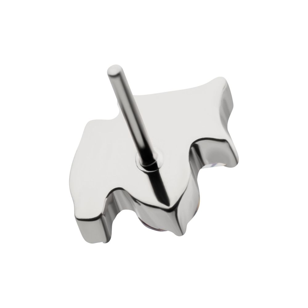 Titanium Threadless "Harmony Cluster" Prong Set Gem Top