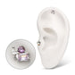 Titanium Threadless "Harmony Cluster" Prong Set Gem Top