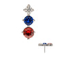 Titanium Threadless Triple Cluster Prong Set Gem Top