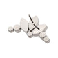 Titanium Threadless Bezel Set Marquise & Round Gem Cluster Top