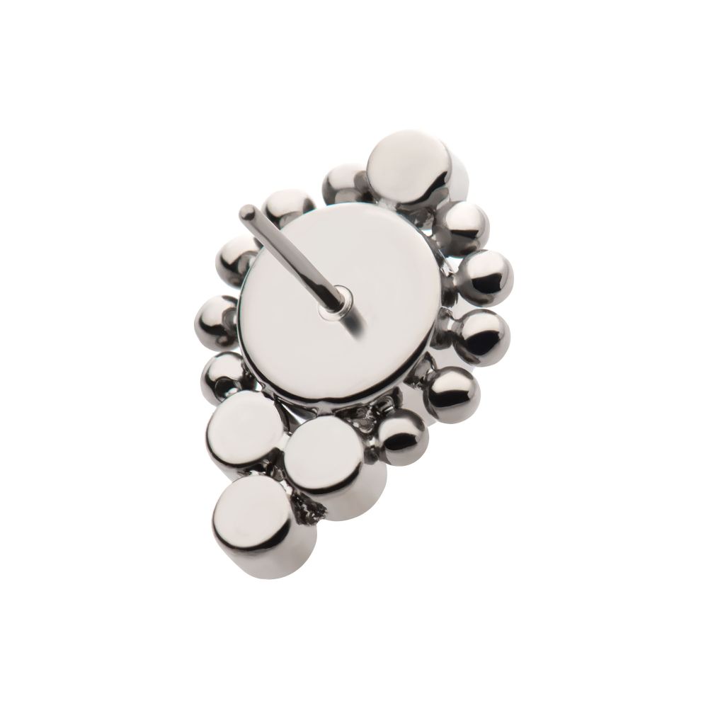 Titanium Threadless Bezel Set Gem/Opal Beaded Cluster Top